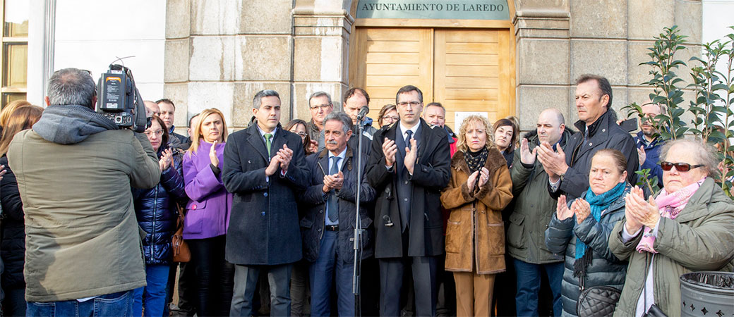 Fuerte rechazo institucional del crimen machista de una mujer en Laredo, el primero de 2019 