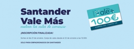 Cerca de 12.000 personas se preinscriben en la nueva campaña ‘Santander Vale+’ del comercio