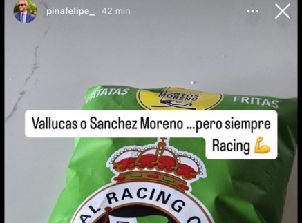 Felipe Piña se pasa de postureo y confunde las tradicionales patatas fritas Santos Moreno y las llama Sánchez Moreno