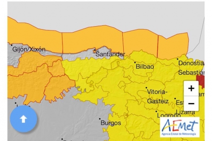 Cantabria estará hoy y mañana en aviso naranja por fenómenos costeros adversos